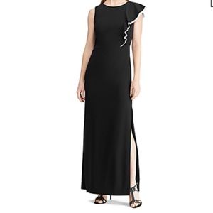 Lauren Ralph Lauren Evening Gown Black/crm 10